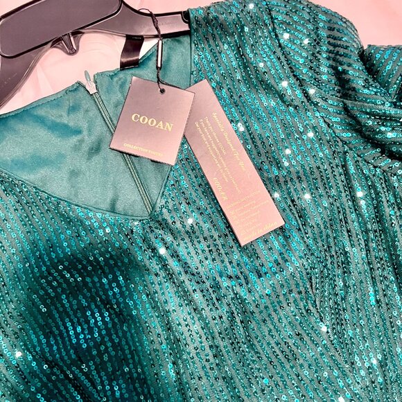 Lace Sequin Prom Evening Dress for wedding Guest, Coctail or formal - Picture 9 of 10